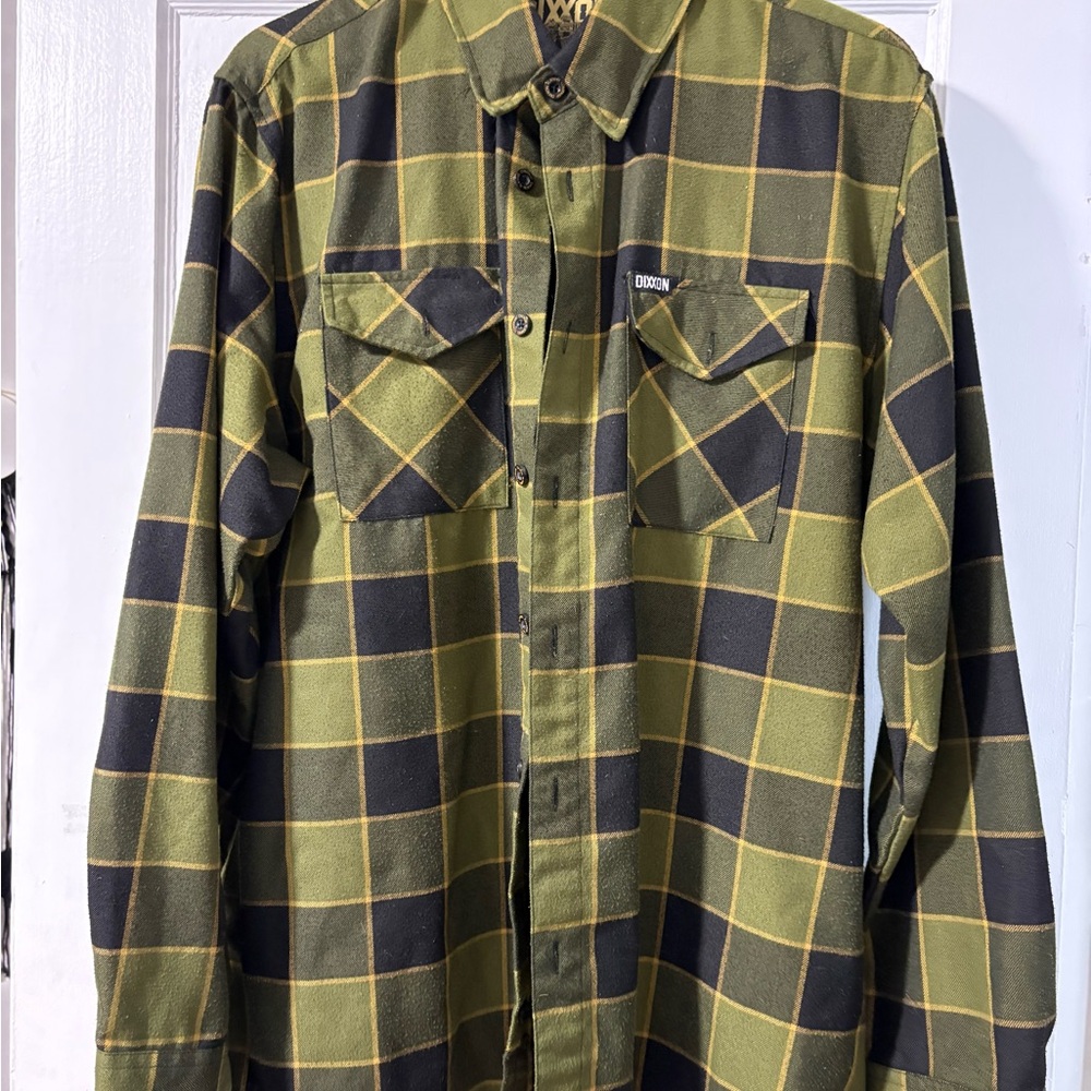 DIXXON The 224 Olive and Navy Plaid Shirt
